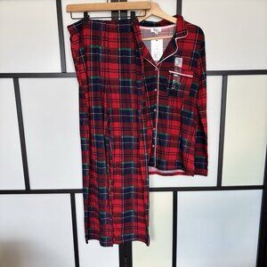 NWT Kim Rogers Pajama Set Women's Size SMALL Classic Plaid Cabin Holiday Preppy